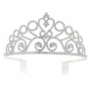 Crystal Heart Crown Tiara